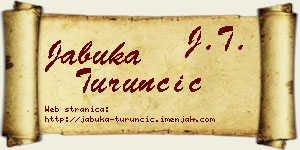 Jabuka Turunčić vizit kartica
